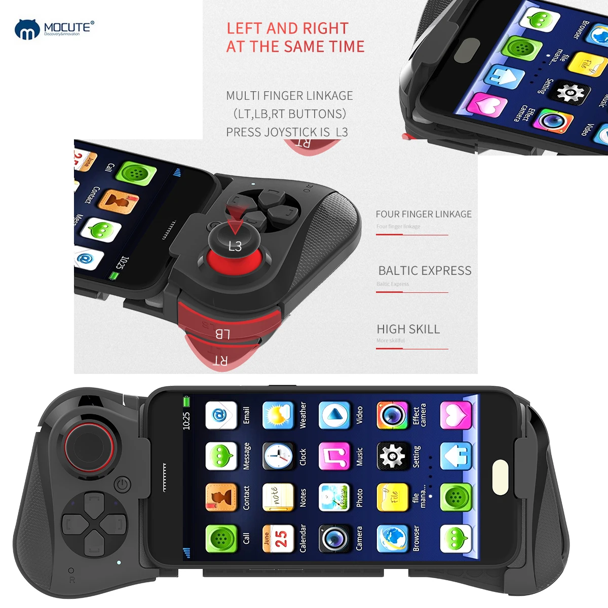 New MOCUTE 058 Wireless Bluetooth Gampad Joystick PC Draadloze Game Controller For PUBG Controller Mobile Game Android iOS
New MOCUTE 058 Wireless Bluetooth Gampad Joystick PC Draadloze Game Controller For PUBG Controller Mobile Game Android iOS