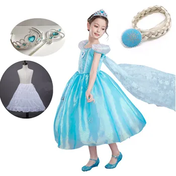 Kids Girl Queen Elsa Fancy Party Dress Halloween Cosplay Costume Christmas Clothing Children Carnival Clothes Princess dress
Kids Girl Queen Elsa Fancy Party Dress Halloween Cosplay Costume Christmas Clothing Children Carnival Clothes Princess dress