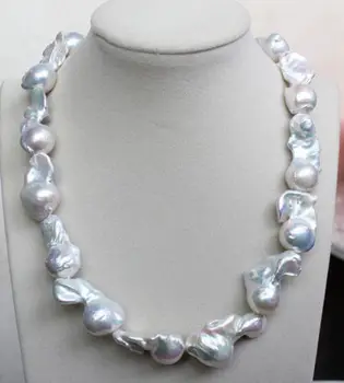 FREE shipping> >>>> 18MM-25MM REAL HUGE AAA WHITE SOUTH SEA WHITE keshi reborn PEARL necklace 17"
FREE shipping> >>>> 18MM-25MM REAL HUGE AAA WHITE SOUTH SEA WHITE keshi reborn PEARL necklace 17"