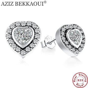 AZIZ BEKKAOUI 100% 925 Sterling Silver Stud Earrings for Women S925 Stamped Lovely Heart Shape Earring for Girl Valentine Gift
AZIZ BEKKAOUI 100% 925 Sterling Silver Stud Earrings for Women S925 Stamped Lovely Heart Shape Earring for Girl Valentine Gift