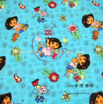 100*110cm Cartoon Dora the Explorer Cotton Sewing Fabric DIY Handmade Material Hometextile Patchwork For Bag Doll Cloth
100*110cm Cartoon Dora the Explorer Cotton Sewing Fabric DIY Handmade Material Hometextile Patchwork For Bag Doll Cloth