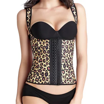 High Elasticity Comfortable Latex corset Waist Trainer Steel Bone Waist Cincher Sexy Women Leopard Body Shaper Girdles Corsets
High Elasticity Comfortable Latex corset Waist Trainer Steel Bone Waist Cincher Sexy Women Leopard Body Shaper Girdles Corsets