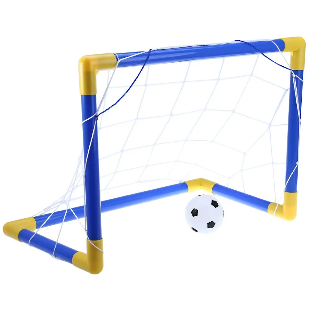 Image Mini Children Football Soccer Goal Post Net Set Pump Easy to Install for Indoor Outdoor Kids Toy 2016 New Arrival