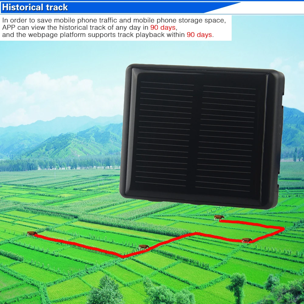 Multi-function RF-V26 Solar WIFI Cattle Cow Sheep Horse Camel GPS Tracker Locator SOS alarm Anti-remove alarm Voice monitoring
Multi-function RF-V26 Solar WIFI Cattle Cow Sheep Horse Camel GPS Tracker Locator SOS alarm Anti-remove alarm Voice monitoring