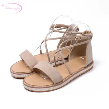 Chainingyee sweet party summer cool sandals fashion belt buckle decoration beige brown black flat with women's shoes big size
Chainingyee sweet party summer cool sandals fashion belt buckle decoration beige brown black flat with women's shoes big size