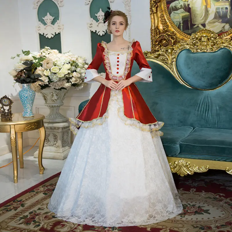 Customized 2018 White Ruffles Lace Dance Stage Costume 18th Century Queen Victorian Marie Antoinette Party Dress Drop Shipping
Customized 2018 White Ruffles Lace Dance Stage Costume 18th Century Queen Victorian Marie Antoinette Party Dress Drop Shipping