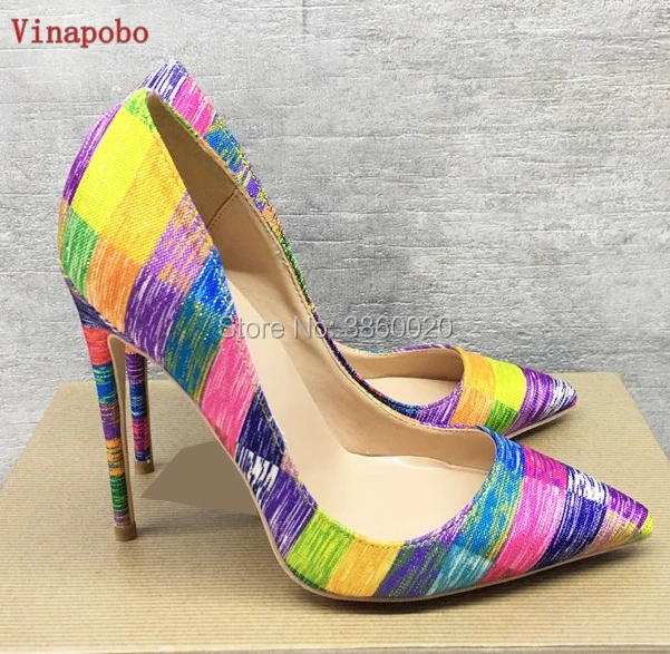 Free shiping Pumps High heels Woman shoes 2019 autumn fashion Stiletto heels pointed toe wedding shoes single Rainbow print pump
Free shiping Pumps High heels Woman shoes 2019 autumn fashion Stiletto heels pointed toe wedding shoes single Rainbow print pump