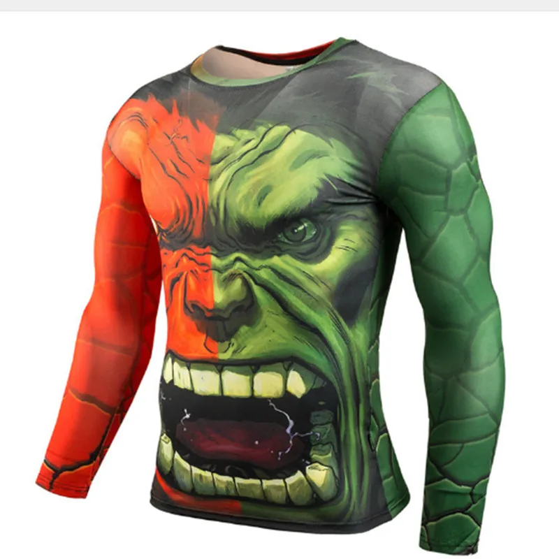 Hulk Hot Fitness 3D Superhero Tshirt High-resilience Tight-fitting Avengers Batman Men's Bodybuilding Long-sleeved T Shirt
Hulk Hot Fitness 3D Superhero Tshirt High-resilience Tight-fitting Avengers Batman Men's Bodybuilding Long-sleeved T Shirt