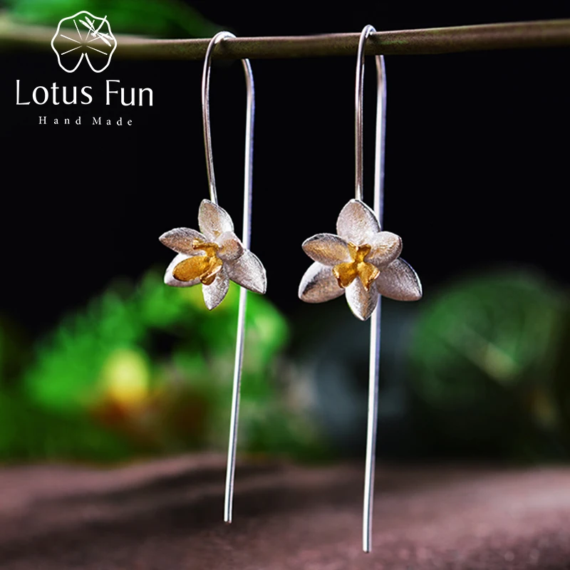 Lotus Fun Real 925 Sterling Silver Natural Original Handmade Fine Jewelry Cute Blooming Flower Fashion Drop Earrings for Women
Lotus Fun Real 925 Sterling Silver Natural Original Handmade Fine Jewelry Cute Blooming Flower Fashion Drop Earrings for Women