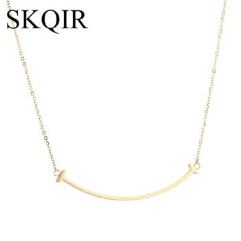 Simple Curved Arc Bar Pendants Necklaces Rose Gold Color Long Link Chain Geometric Charms Collares For Women Jewelry Gift
Simple Curved Arc Bar Pendants Necklaces Rose Gold Color Long Link Chain Geometric Charms Collares For Women Jewelry Gift