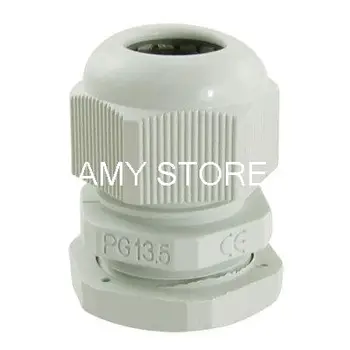 10pcs PG13.5 White Plastic Waterproof IP67 Cable Joints