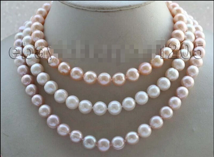 FREE shipping>>>>50" Genuine Natural 10mm Pink White Purple Round Pearl Necklace #f1858!
FREE shipping>>>>50" Genuine Natural 10mm Pink White Purple Round Pearl Necklace #f1858!