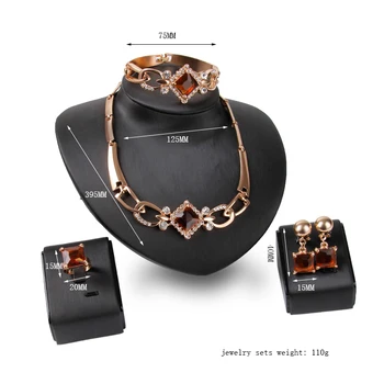 Hot New Protion Delicate Brown Jewelry Set Rosed Gold-color Square Rhinestone Necklace Cool Earrings Jewelry Wedding/Party
Hot New Protion Delicate Brown Jewelry Set Rosed Gold-color Square Rhinestone Necklace Cool Earrings Jewelry Wedding/Party