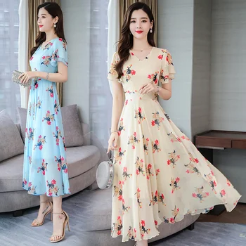 2019 Pink Floral Chiffon Boho Midi Dress Elegant Women Bodycon Party Vestidos Summer Vintage 3XL Plus Size Sweet Beach Sundress
2019 Pink Floral Chiffon Boho Midi Dress Elegant Women Bodycon Party Vestidos Summer Vintage 3XL Plus Size Sweet Beach Sundress