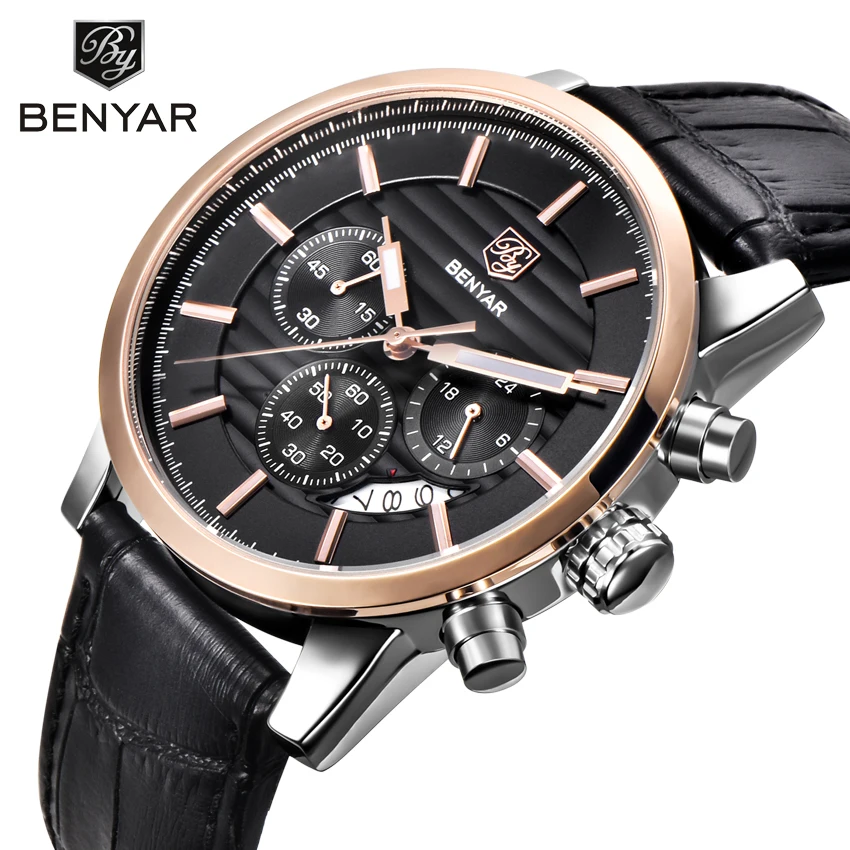 BENYAR Men Watch Top Brand Luxury Sport Fashion Analog Leather Strap Male Waterproof Quartz Watch Mens Clock Relogio Masculino
BENYAR Men Watch Top Brand Luxury Sport Fashion Analog Leather Strap Male Waterproof Quartz Watch Mens Clock Relogio Masculino