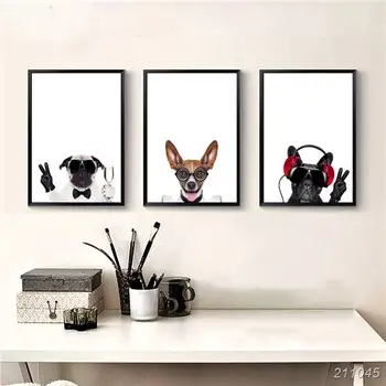 Triptych Canvas Art Pet Dogs Prints Nursery Baby Bedroom Animated Wall Pictures Painting Home Decor Kids Living Room No Frame
Triptych Canvas Art Pet Dogs Prints Nursery Baby Bedroom Animated Wall Pictures Painting Home Decor Kids Living Room No Frame