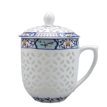 Exquisite 300ml Jingdezhen Hollow Honeycomb Glass Ceramic Porcelain Tea Cup Health Cup Mug Milk Coffee Tea Cup with Lid Saucer
Exquisite 300ml Jingdezhen Hollow Honeycomb Glass Ceramic Porcelain Tea Cup Health Cup Mug Milk Coffee Tea Cup with Lid Saucer