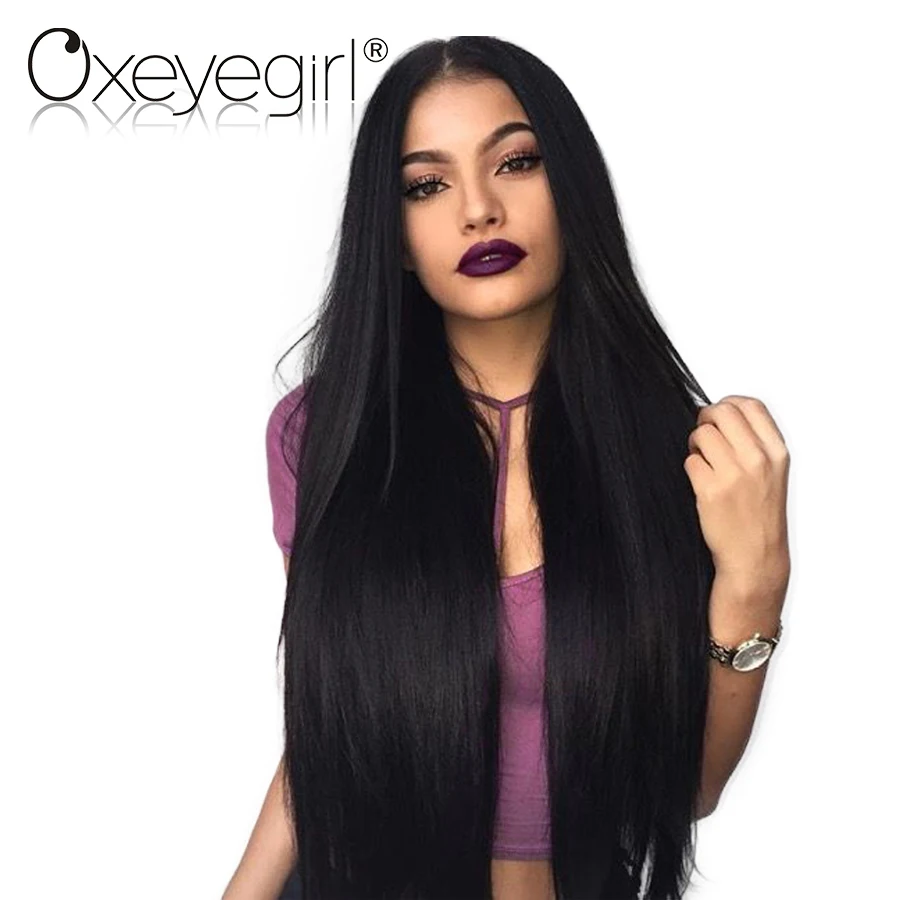 altOxeye girl Brazilian Human Hair Weave Bundles 3 Bundles/bag Straight Hair Bundles 10-28Inch Natural Color NonRemy Hair Extension