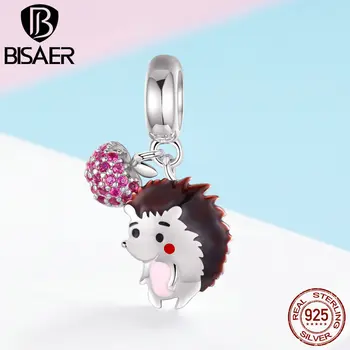 BISAER Real 925 Sterling Silver Hedgehog with Fruit Animal Beads Charms fit Women Bracelets Sterling Silver Jewelry ECC1061
BISAER Real 925 Sterling Silver Hedgehog with Fruit Animal Beads Charms fit Women Bracelets Sterling Silver Jewelry ECC1061