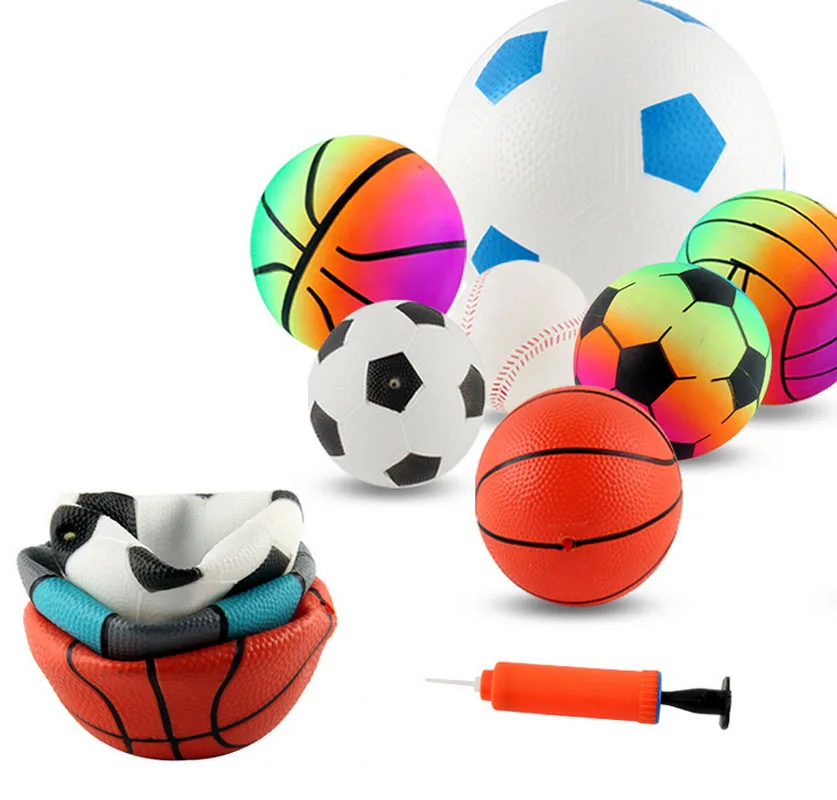 Inflatable Ball Kids Rubber Bubble Football Basketball Volleyball with Pump Small Indoor Outdoor Toy Ball for Boys Children
Inflatable Ball Kids Rubber Bubble Football Basketball Volleyball with Pump Small Indoor Outdoor Toy Ball for Boys Children