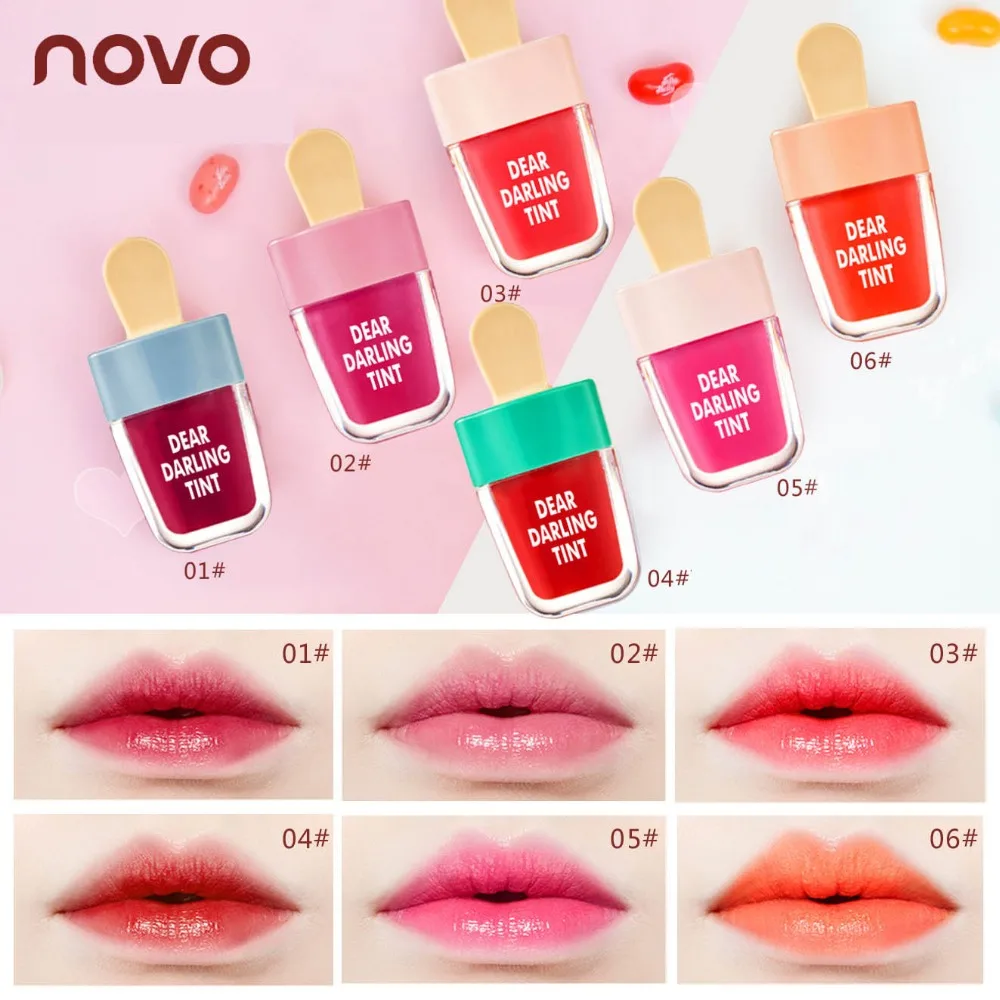 NOVO 6 Colors Ice Cream Lip Gloss Liquid Lipstick Makeup Sexy Beauty Korean Cosmetics Long Lasting Tint Batom Maquiagem Lipstick
NOVO 6 Colors Ice Cream Lip Gloss Liquid Lipstick Makeup Sexy Beauty Korean Cosmetics Long Lasting Tint Batom Maquiagem Lipstick