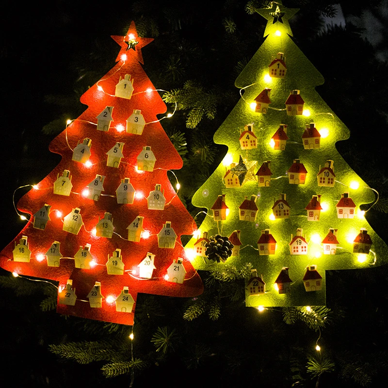 New Year Merry Christmas Calendar Felt LED Wall Calendar Countdown Hanging Christmas Advent Calendar Countdown to Christmas Tree
New Year Merry Christmas Calendar Felt LED Wall Calendar Countdown Hanging Christmas Advent Calendar Countdown to Christmas Tree