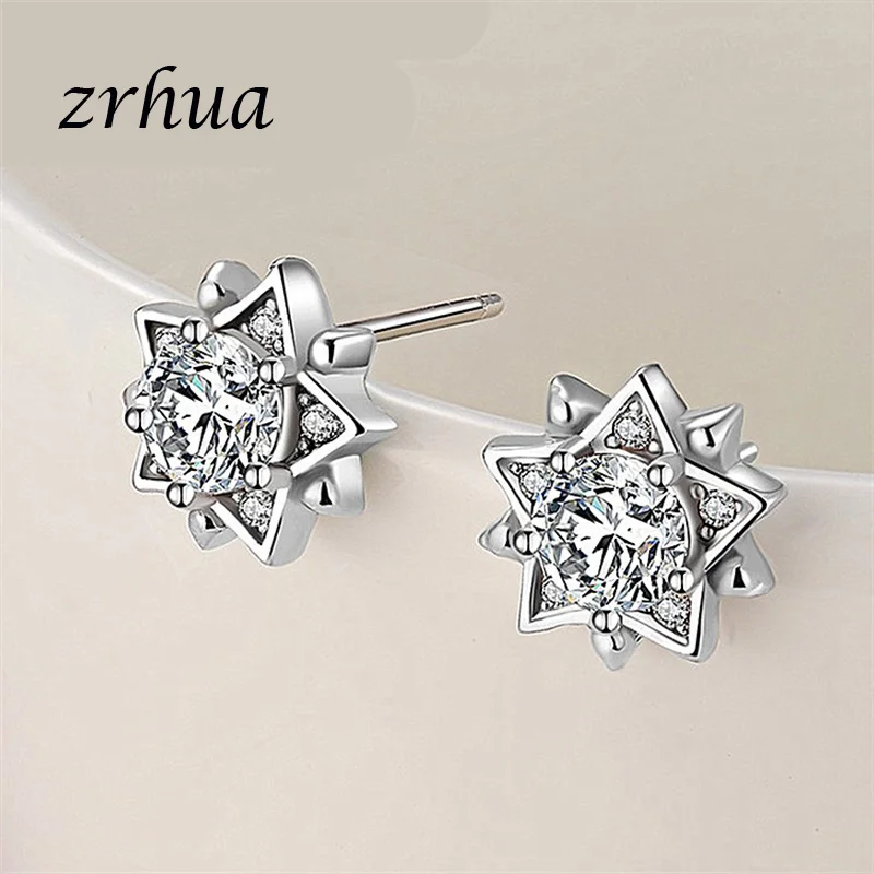 ZRHUA Shiny Star Cubic Zircon Stud Earring For Women Girl Gifts 925 Sterling Silver Austrian Crystal Bijoux one pair Hot Sale
ZRHUA Shiny Star Cubic Zircon Stud Earring For Women Girl Gifts 925 Sterling Silver Austrian Crystal Bijoux one pair Hot Sale