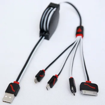 4 in 1 USB Charging Cable For iPhone 4 5 6s 7 8 Fast Charger Cable For Xiaomi Redmi 4 4X Pro Note4 Phone Micro USB Cable
4 in 1 USB Charging Cable For iPhone 4 5 6s 7 8 Fast Charger Cable For Xiaomi Redmi 4 4X Pro Note4 Phone Micro USB Cable