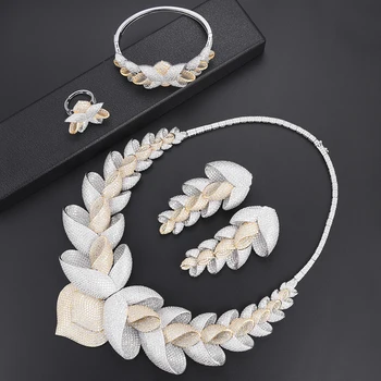 SisCathy Super Brand Luxury Begonia Flowers Full Micro Cubic Zirconia Women Wedding Dress Choker Necklace Earrings Jewelry Sets
SisCathy Super Brand Luxury Begonia Flowers Full Micro Cubic Zirconia Women Wedding Dress Choker Necklace Earrings Jewelry Sets