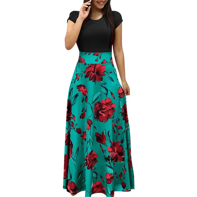 Summer Women Dress 2019 Boho Patchwork Floral Print Short Sleeve Long Dress Ladies Party Maxi Dresses Sexy Bodycon Dress Vestido
Summer Women Dress 2019 Boho Patchwork Floral Print Short Sleeve Long Dress Ladies Party Maxi Dresses Sexy Bodycon Dress Vestido