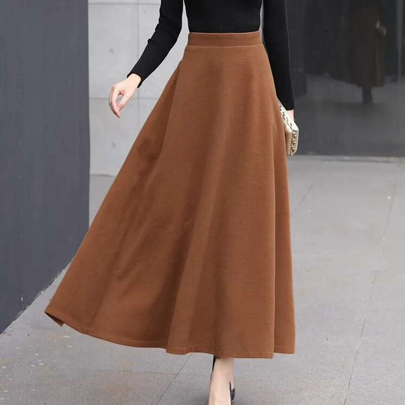 #0201 2019 Long Wool Skirts For Winter High Waist Wool Skirts Womens Thick A-line England Style Elegant Office Skirt Fashion
#0201 2019 Long Wool Skirts For Winter High Waist Wool Skirts Womens Thick A-line England Style Elegant Office Skirt Fashion