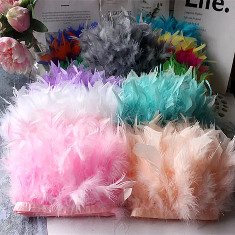 Dyed feather wholesale tassel trim skirt dress side decoration material clothing material 1 m
Dyed feather wholesale tassel trim skirt dress side decoration material clothing material 1 m