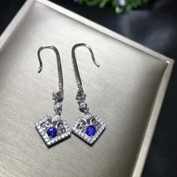 Fidelity natural 3.5mm sapphire s925 sterling silver drop earrings fashion fine jewelry for women party Natural blue gemstone
Fidelity natural 3.5mm sapphire s925 sterling silver drop earrings fashion fine jewelry for women party Natural blue gemstone