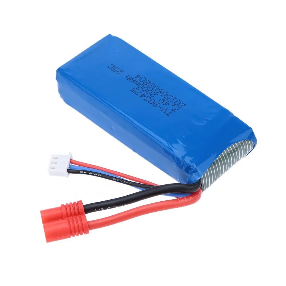 

2000mAh 7.4V battery for Syma X8C X8W 4CH 6-Axis Mini RC Helicopter & Quadcopter Quad Copter RTF