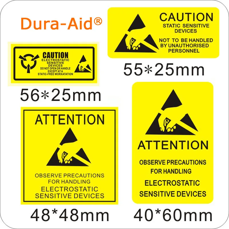 Antistatic Warning Sticker 20*35mm 500pcs Yellow Color Black Font Coated Paper with Static Sensitive Devices
Antistatic Warning Sticker 20*35mm 500pcs Yellow Color Black Font Coated Paper with Static Sensitive Devices