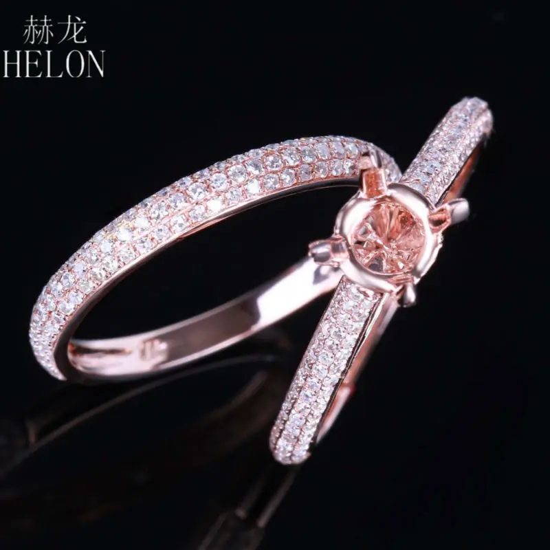 HELON 6-7mm Round Semi Mount Engagement Wedding Natural Diamonds Ring Sets Solid 10k Rose God Diamonds Match Band Women's Ring
HELON 6-7mm Round Semi Mount Engagement Wedding Natural Diamonds Ring Sets Solid 10k Rose God Diamonds Match Band Women's Ring