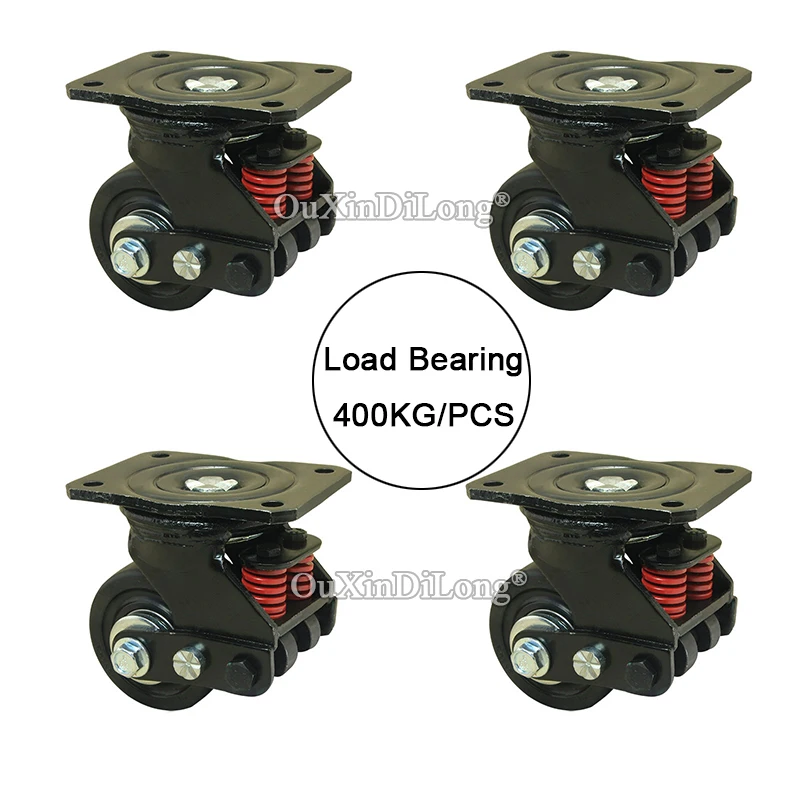 4PCS 3'' Heavy Equipment Gate Industrial Casters Spring Anti-Seismic Casters with Damping Universal Wheels Load 1200kg/4pcs
4PCS 3'' Heavy Equipment Gate Industrial Casters Spring Anti-Seismic Casters with Damping Universal Wheels Load 1200kg/4pcs