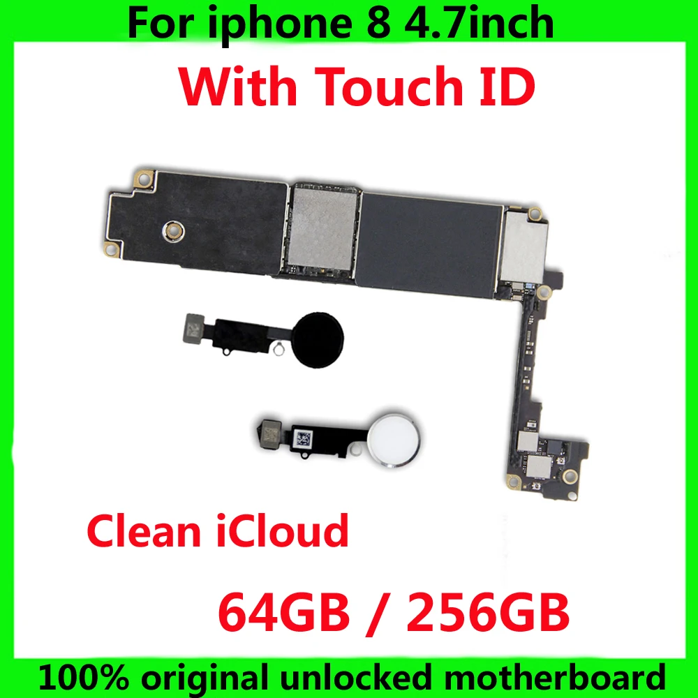Black / White / Gold 64GB / 256GB Original motherboard for iphone 8 100% Unlocked mainboard with / without touch ID IOS system
Black / White / Gold 64GB / 256GB Original motherboard for iphone 8 100% Unlocked mainboard with / without touch ID IOS system