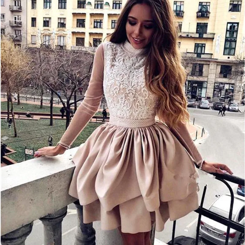 Vestidos De Gala Sexy Beaded Open Back Prom Dresses 2019 High Neck Long Sleeve Tiered Prom Gowns Lace Evening Party Dresses
Vestidos De Gala Sexy Beaded Open Back Prom Dresses 2019 High Neck Long Sleeve Tiered Prom Gowns Lace Evening Party Dresses