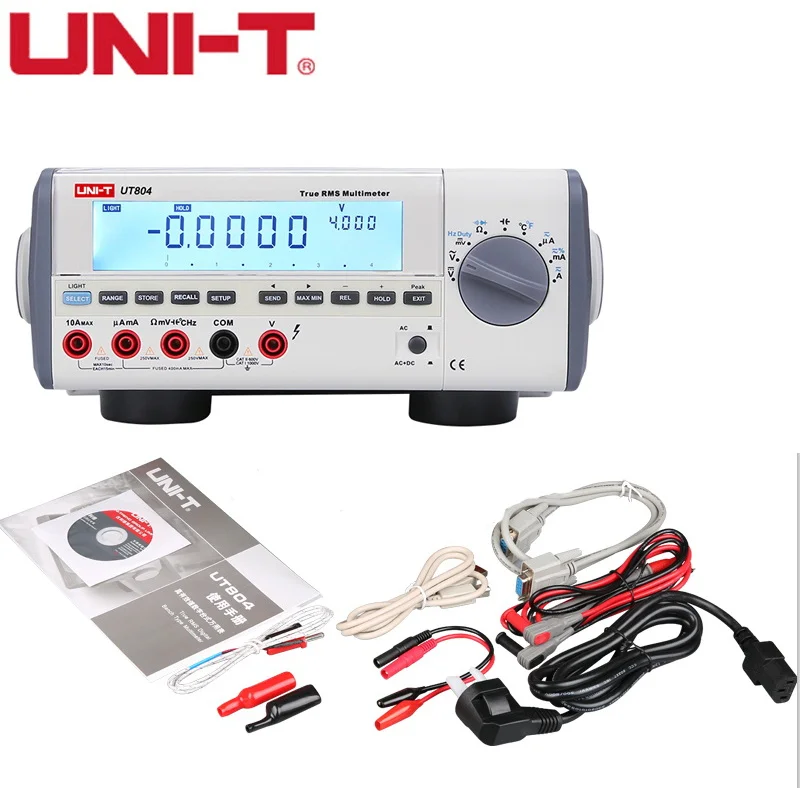 UNI-T UT804 Desktop High Precision Multimeter DC/AC Voltage Current Meter Voltmeter Diode Triode Resistance Tester Multitester
UNI-T UT804 Desktop High Precision Multimeter DC/AC Voltage Current Meter Voltmeter Diode Triode Resistance Tester Multitester