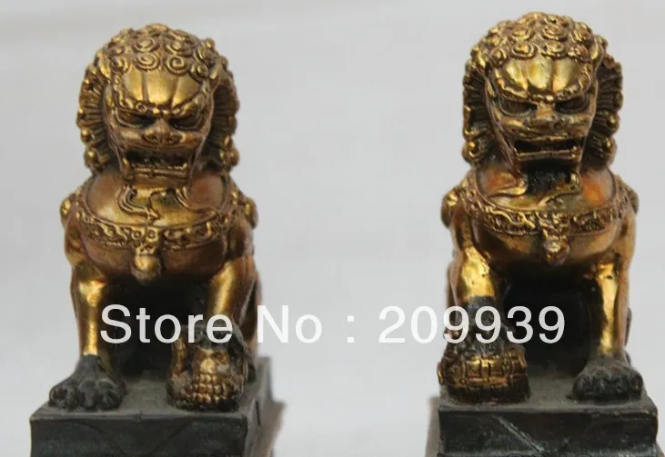001176 China Chinese Bronze gilding Door animal unicorn Lion Foo Fu Dog Statue Pair
001176 China Chinese Bronze gilding Door animal unicorn Lion Foo Fu Dog Statue Pair