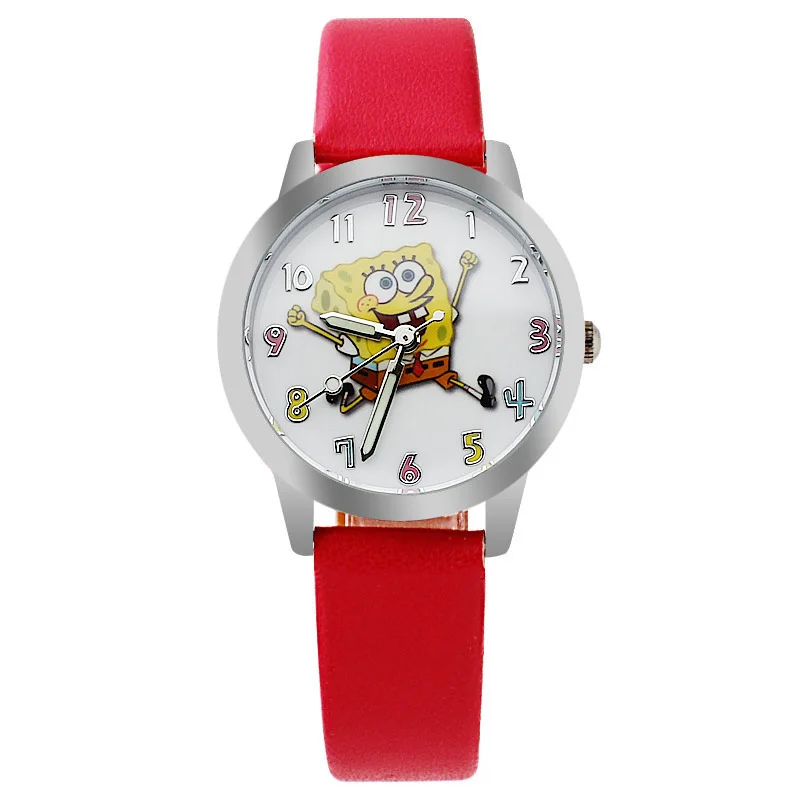 Boys and girls love to watch Spongebob dial cartoon leather strap quartz watch child gift clock Relogio kids watches dress
Boys and girls love to watch Spongebob dial cartoon leather strap quartz watch child gift clock Relogio kids watches dress