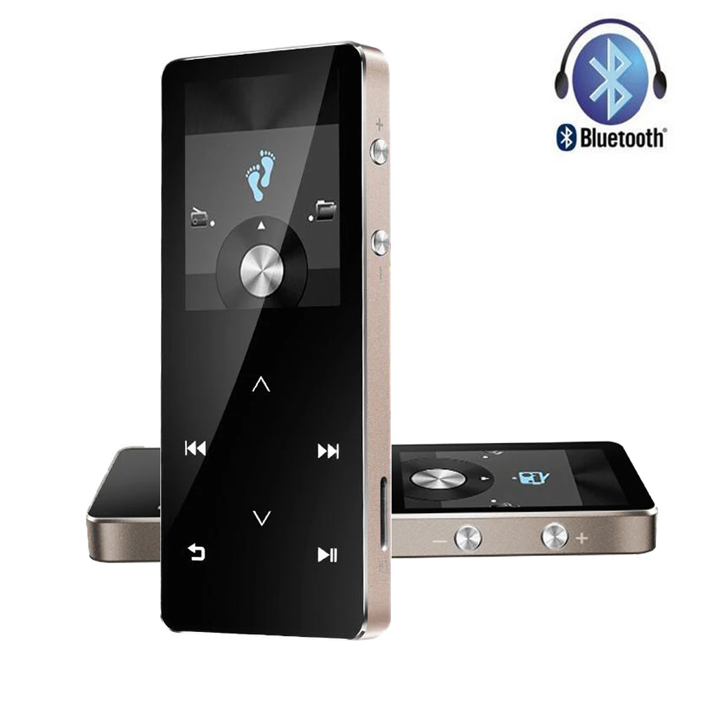 Newest Touch Button Bluetooth HIFI 8GB MP4 Player MP3 Anti-fall with FM Radio Recording Pedometer Supports TF Card up to 128GB |