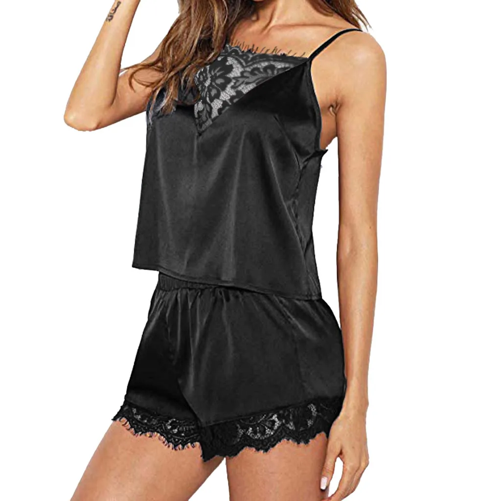 Sexy Lingerie Women Sleepwear Sleeveless Strap Nightwear Lace Trim Satin Cami Top Sets Underwear Style Night Gowns Sleepwear#080
Sexy Lingerie Women Sleepwear Sleeveless Strap Nightwear Lace Trim Satin Cami Top Sets Underwear Style Night Gowns Sleepwear#080