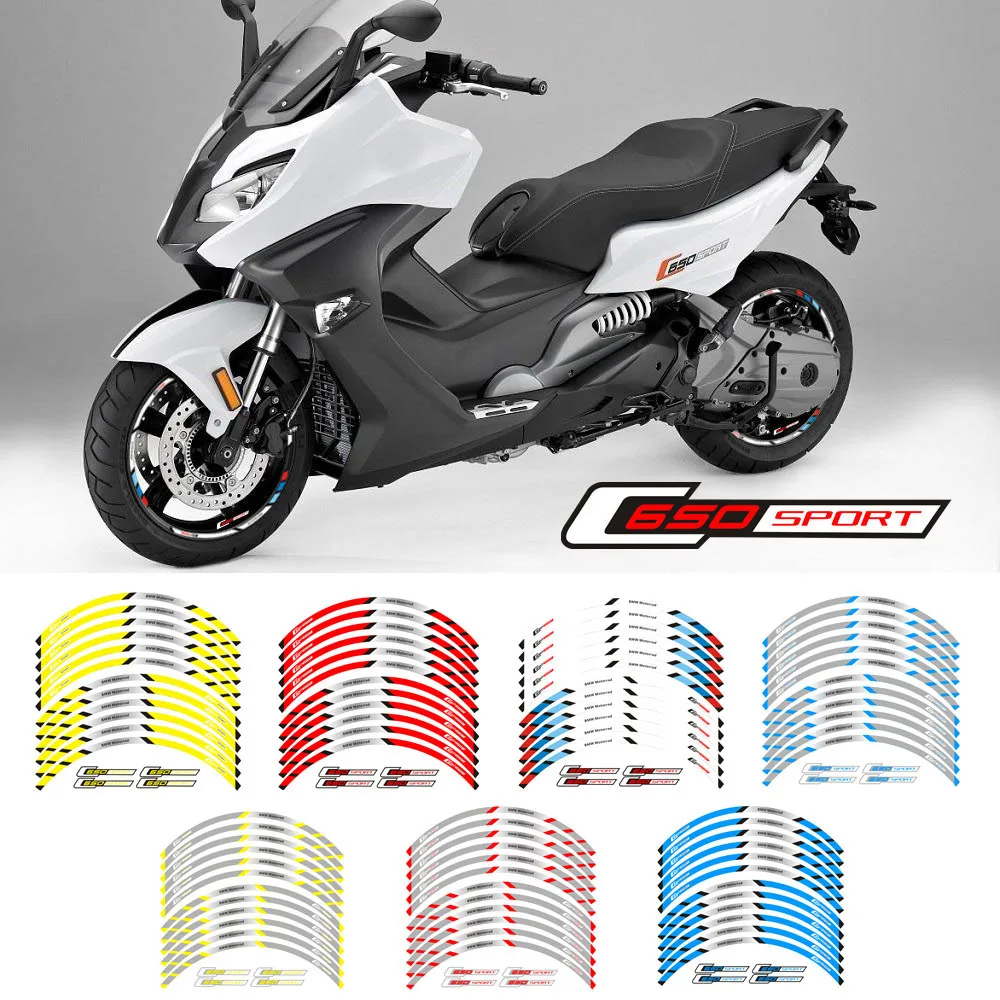 Motorcycle front and rear wheels Edge Outer Rim Sticker Reflective Stripe Wheel Decals For BMW C650 sport
Motorcycle front and rear wheels Edge Outer Rim Sticker Reflective Stripe Wheel Decals For BMW C650 sport