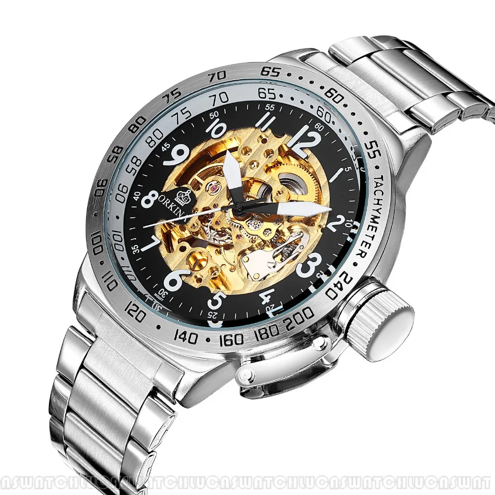 Automatic Mechanical Watch Men Hot Skeleton Watches Silver Bracelet Wristwatch Luxury Brand ORKINA Men's Watch Auto Self-winding
Automatic Mechanical Watch Men Hot Skeleton Watches Silver Bracelet Wristwatch Luxury Brand ORKINA Men's Watch Auto Self-winding