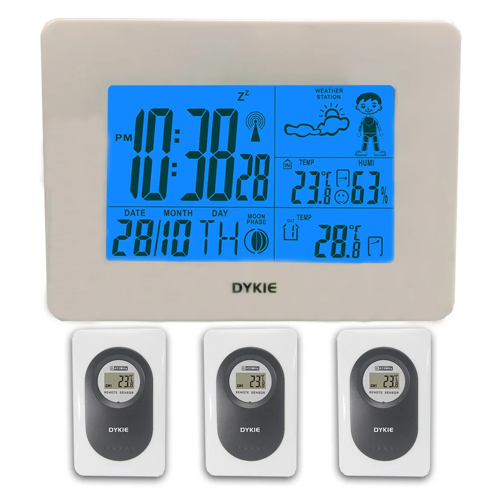 Wireless Weather Station Outdoor Electronic Thermometer Indoor Temperature Hygrometer High Precision Home Thermometer Clock
Wireless Weather Station Outdoor Electronic Thermometer Indoor Temperature Hygrometer High Precision Home Thermometer Clock