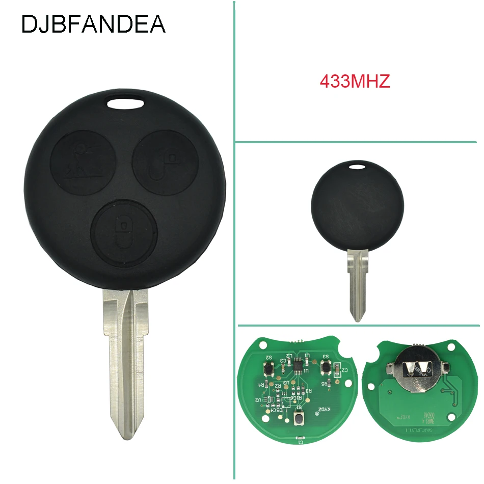 3 Button Remote Car Key For Mercedes Benz Key Smart Fortwo 450 Forfour Roadster Chiave 433MHz Remote Auto Key Fob Blade
3 Button Remote Car Key For Mercedes Benz Key Smart Fortwo 450 Forfour Roadster Chiave 433MHz Remote Auto Key Fob Blade