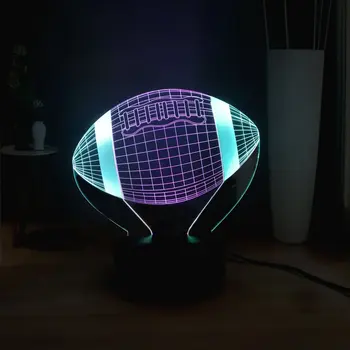 LED Bulb Table Lamp Creative rugby 3D Illusion Night Light Sports equipment room decor Boy girl birthday Holiday Gift Atmosphere
LED Bulb Table Lamp Creative rugby 3D Illusion Night Light Sports equipment room decor Boy girl birthday Holiday Gift Atmosphere