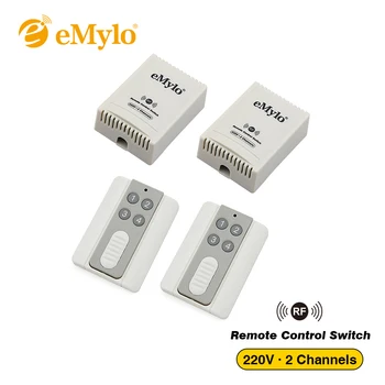 eMylo Smart Wireless Remote Control Switch RF 433Mhz AC 220V-230V-240V 1000W Transmitter 2X 2 Channels Relays For Light LED Lamp
eMylo Smart Wireless Remote Control Switch RF 433Mhz AC 220V-230V-240V 1000W Transmitter 2X 2 Channels Relays For Light LED Lamp